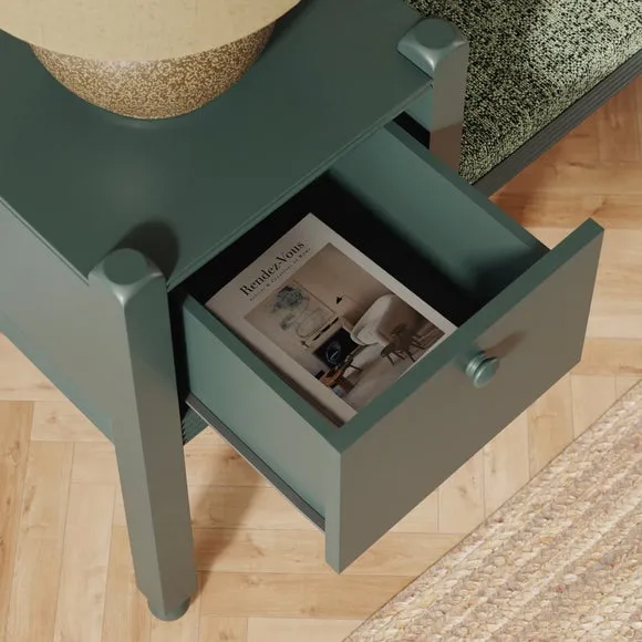 Hallway Bench with Storage - Green, Pine