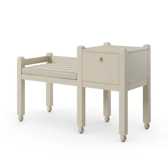 Hallway Bench with Storage - Stone, Pine