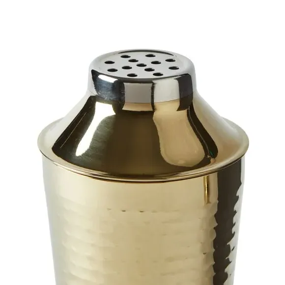 Hammered Cocktail Shaker - Gold, Stainless Steel