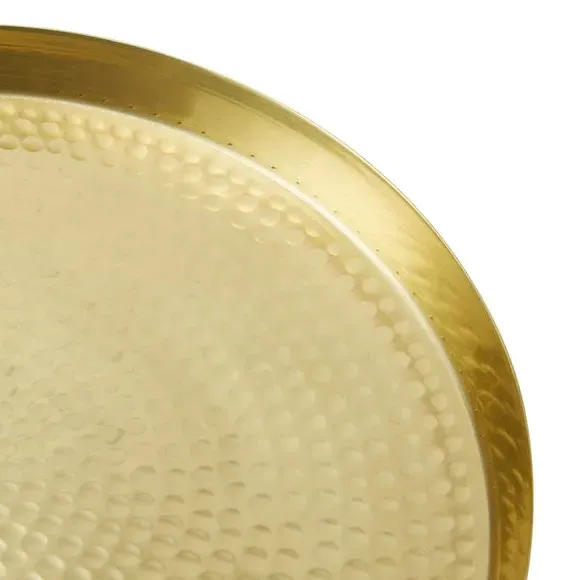 Hammered Metal Tray - Gold