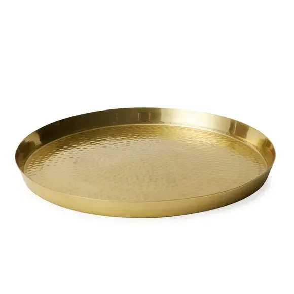 Hammered Metal Tray - Gold