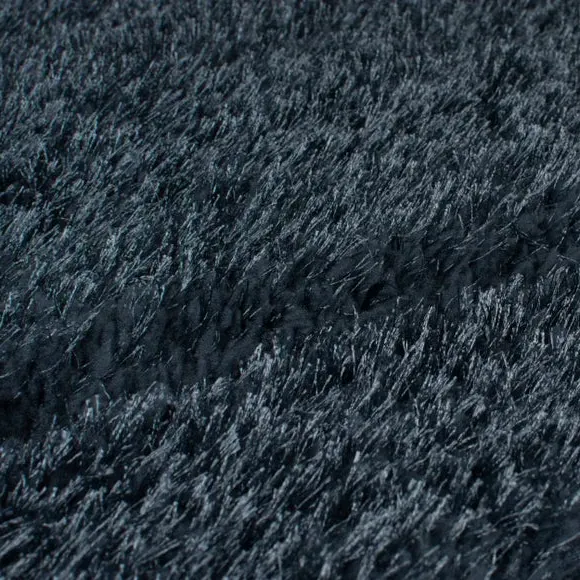 Hand Carved Area Rug - Blue, Polyester
