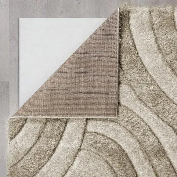 Hand Carved Area Rug - Natural, Polyester