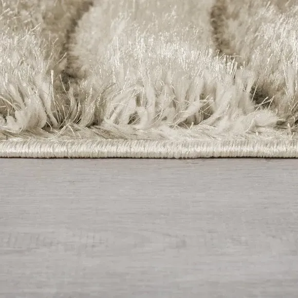 Hand Carved Area Rug - Natural, Polyester