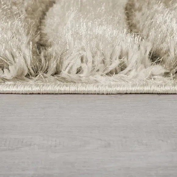 Hand Carved Area Rug - Natural, Polyester