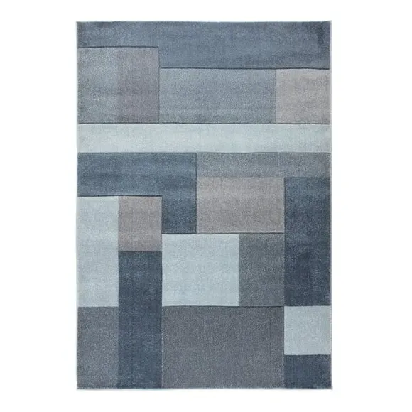 Hand Carved Check Rug - Cosmos Mint