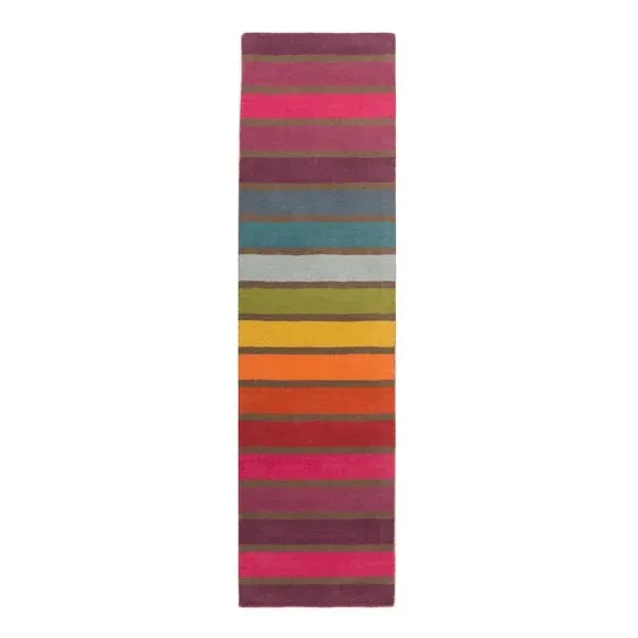 Hand-Carved Wool Runner - Multicoloured, Wool