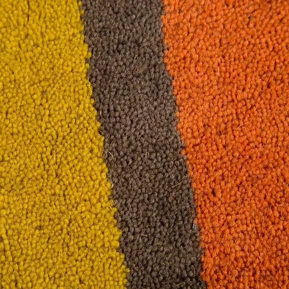Hand-Carved Wool Runner - Multicoloured, Wool