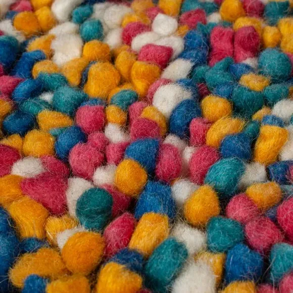 Hand-Crafted Wool Rug - Multicoloured, Wool