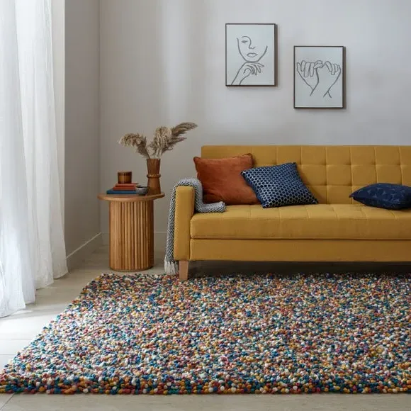 Hand-Crafted Wool Rug - Multicoloured, Wool