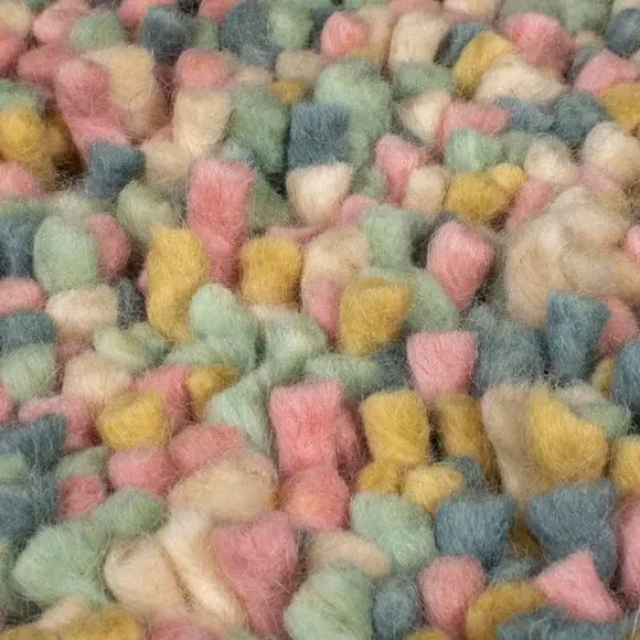 Hand-Crafted Wool Rug - Pastel, Wool