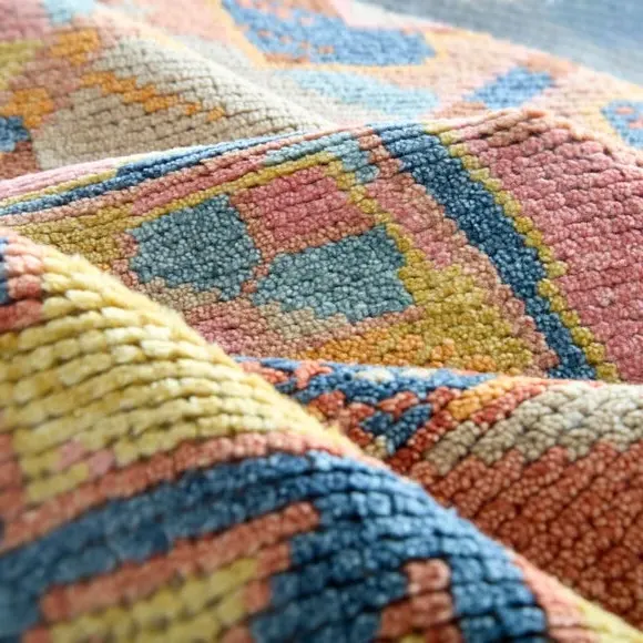 Hand-Knotted Abstract Rug - Multicoloured, Wool
