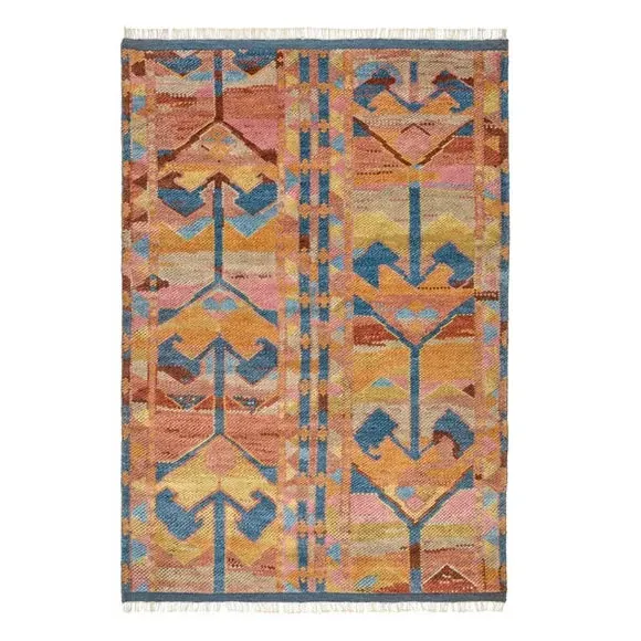 Hand-Knotted Abstract Rug - Multicoloured, Wool