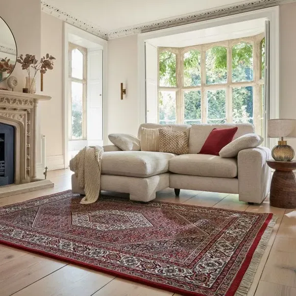Hand-Knotted Persian Rug - Red, Wool