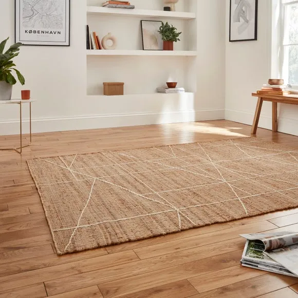 Hand Knotted Rug - Natural, Jute image