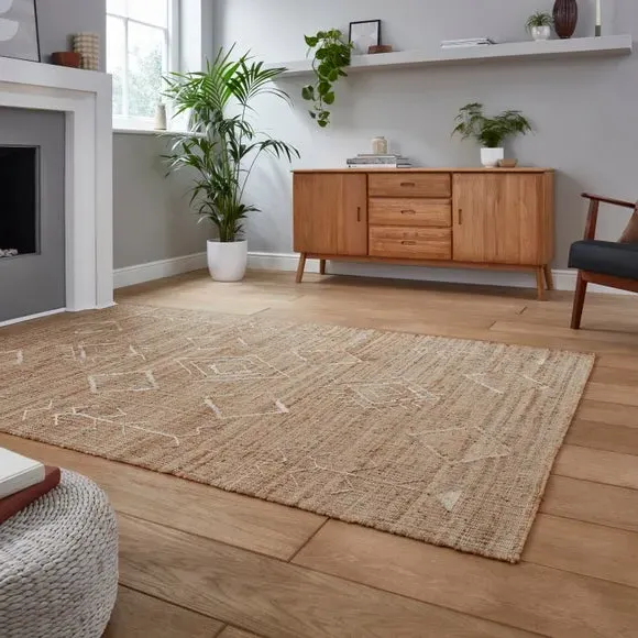 Hand Knotted Rug - Natural, Jute