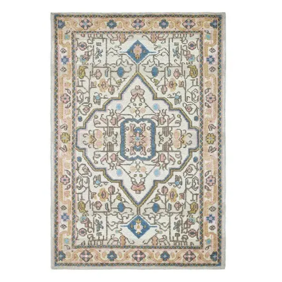 Hand-Knotted Rug Traditional Floral - Multicoloured, Wool
