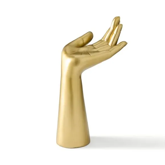 Hand Ornament Sculpture - Gold, Resin