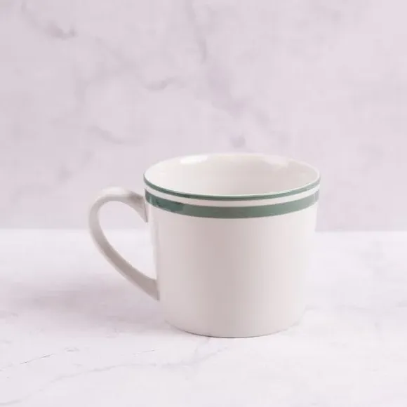 Hand-Painted Mug - Green, Porcelain image