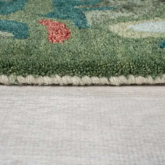 Hand Tufted Floral Rug - Multicoloured, Wool