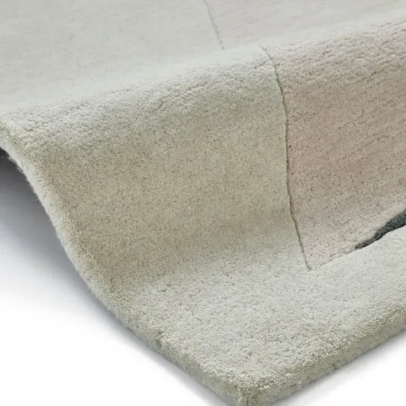 Hand Tufted Rug Abstract Design - Natural