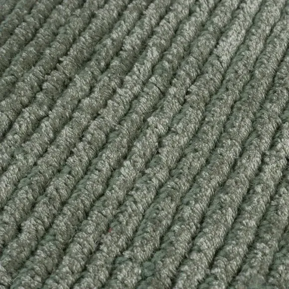 Hand Tufted Rug with Ribbed Texture - Green, Wool