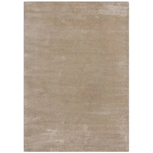 Hand Tufted Rug with Ribbed Texture - Natural, Wool