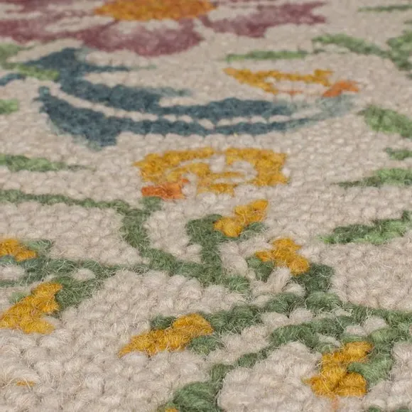 Hand Tufted Wool Rug - Yellow, Natural Wool