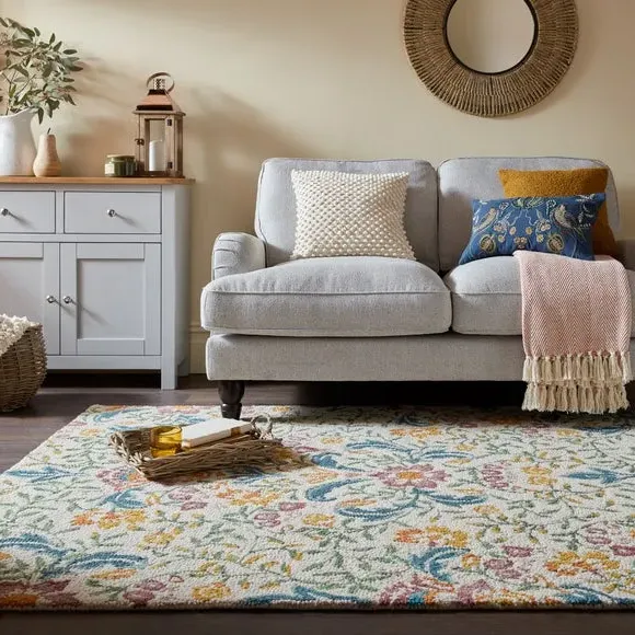 Hand Tufted Wool Rug - Yellow, Natural Wool image