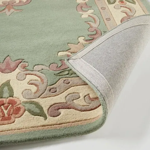 Handcrafted Aubusson Rug - Red, Wool