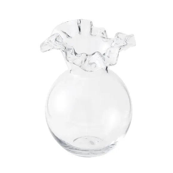 Handkerchief Glass Vase - Clear, Hand Blown