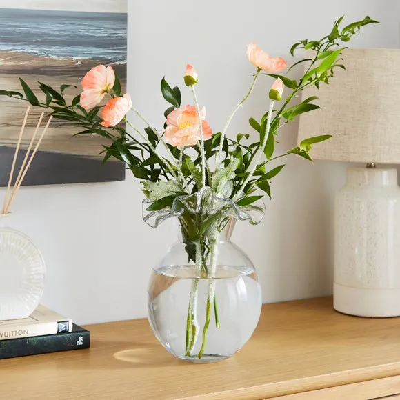 Handkerchief Glass Vase - Clear, Hand Blown image