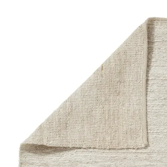 Handwoven Rug with Braided Texture - Natural, Jute