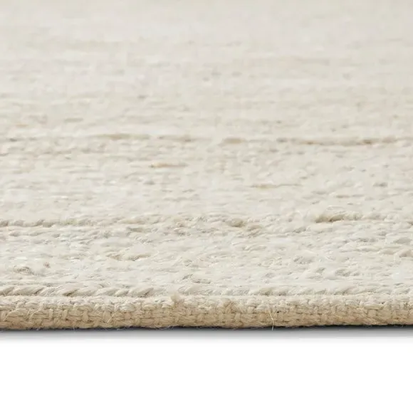 Handwoven Rug with Braided Texture - Natural, Jute