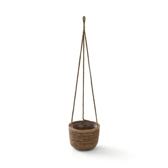 Hanging Plant Pot - Brown, Seagrass
