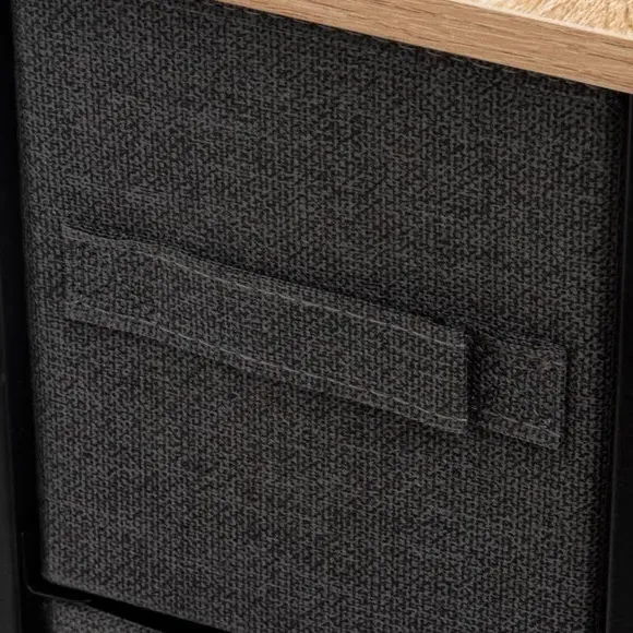 Hanging Rail with 6 Drawers - Grey, Fabric