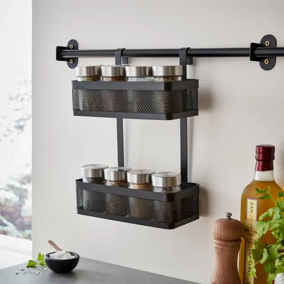Hanging Spice Rack - Black, Steel image