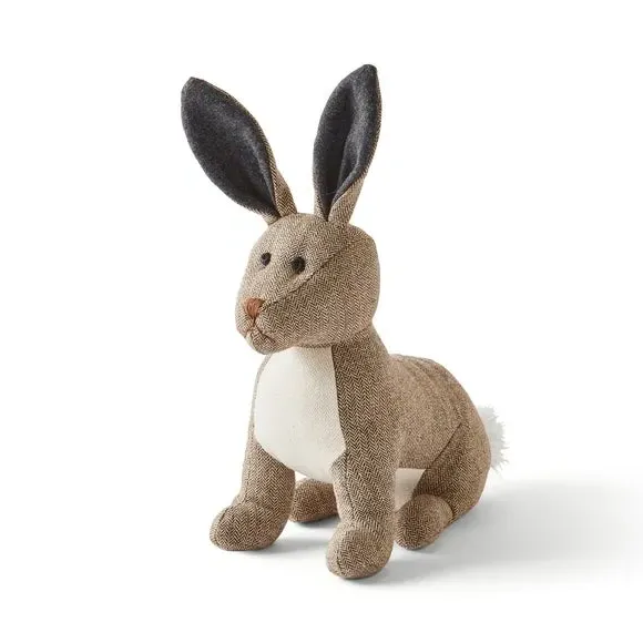 Hare Doorstop with Jacquard Design - Brown