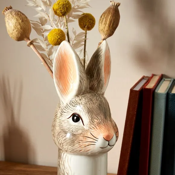 Hare Vase - Brown, Ceramic