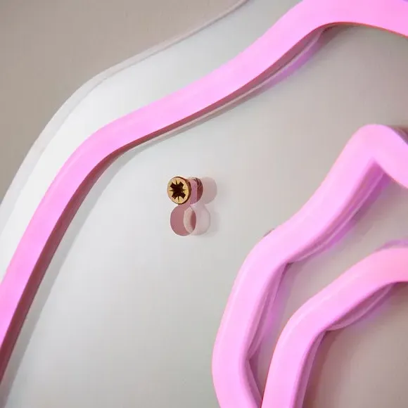 Heart Hands Neon Sign - Pink LED