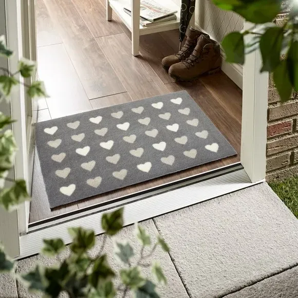 Heart Mat Washable - Grey image