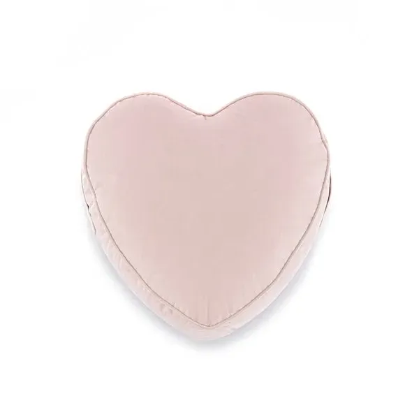 Heart Pouffe with Handles - Blush, Velour