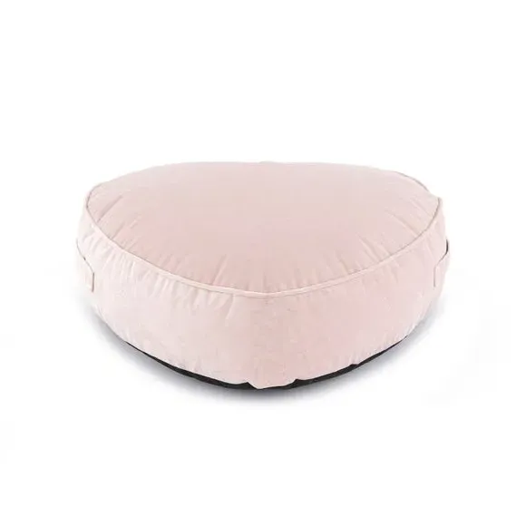 Heart Pouffe with Handles - Blush, Velour