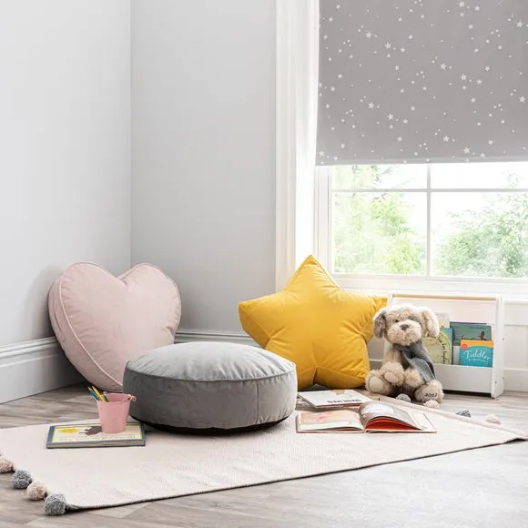 Heart Pouffe with Handles - Blush, Velour