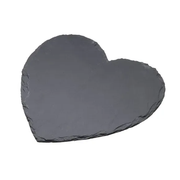 Heart Serving Platter - Black, Slate image