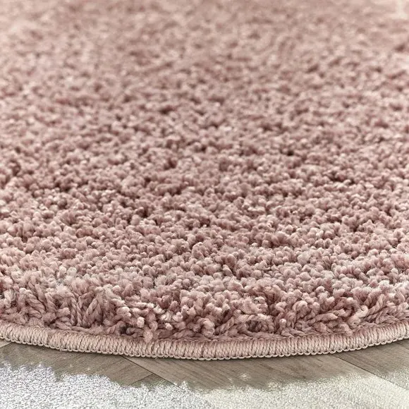 Heart Shaggy Rug Machine Washable - Blush