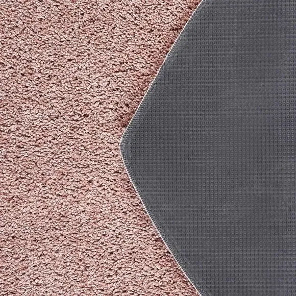Heart Shaggy Rug Machine Washable - Blush