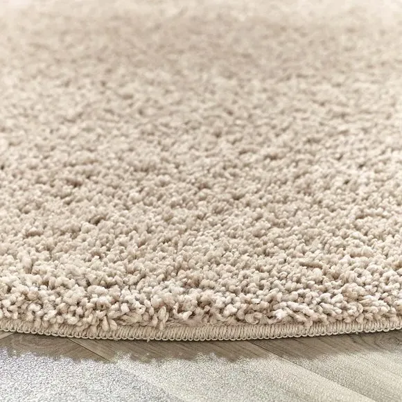 Heart Shaggy Rug Machine Washable - Natural