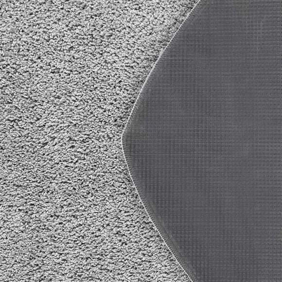 Heart Shaggy Rug Machine Washable - Silver
