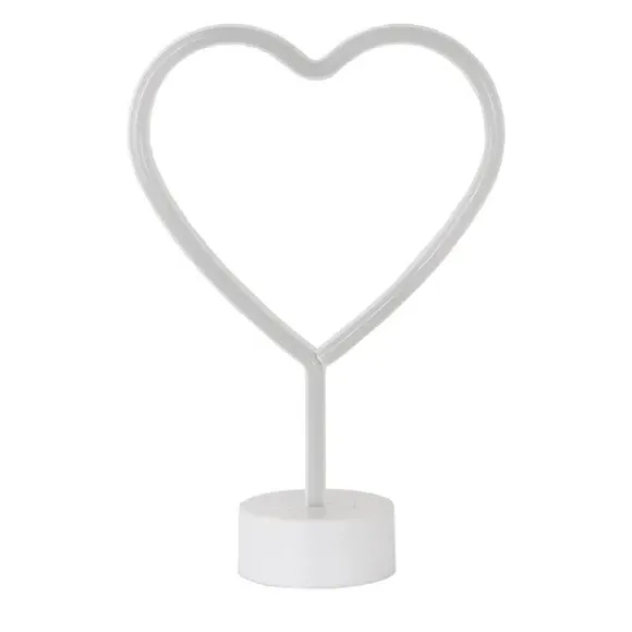 Heart Shaped Table Lamp - Pink, Neon LED image